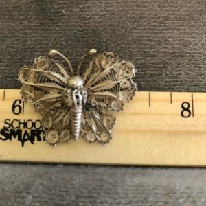 antique sterling silver butterfly pin